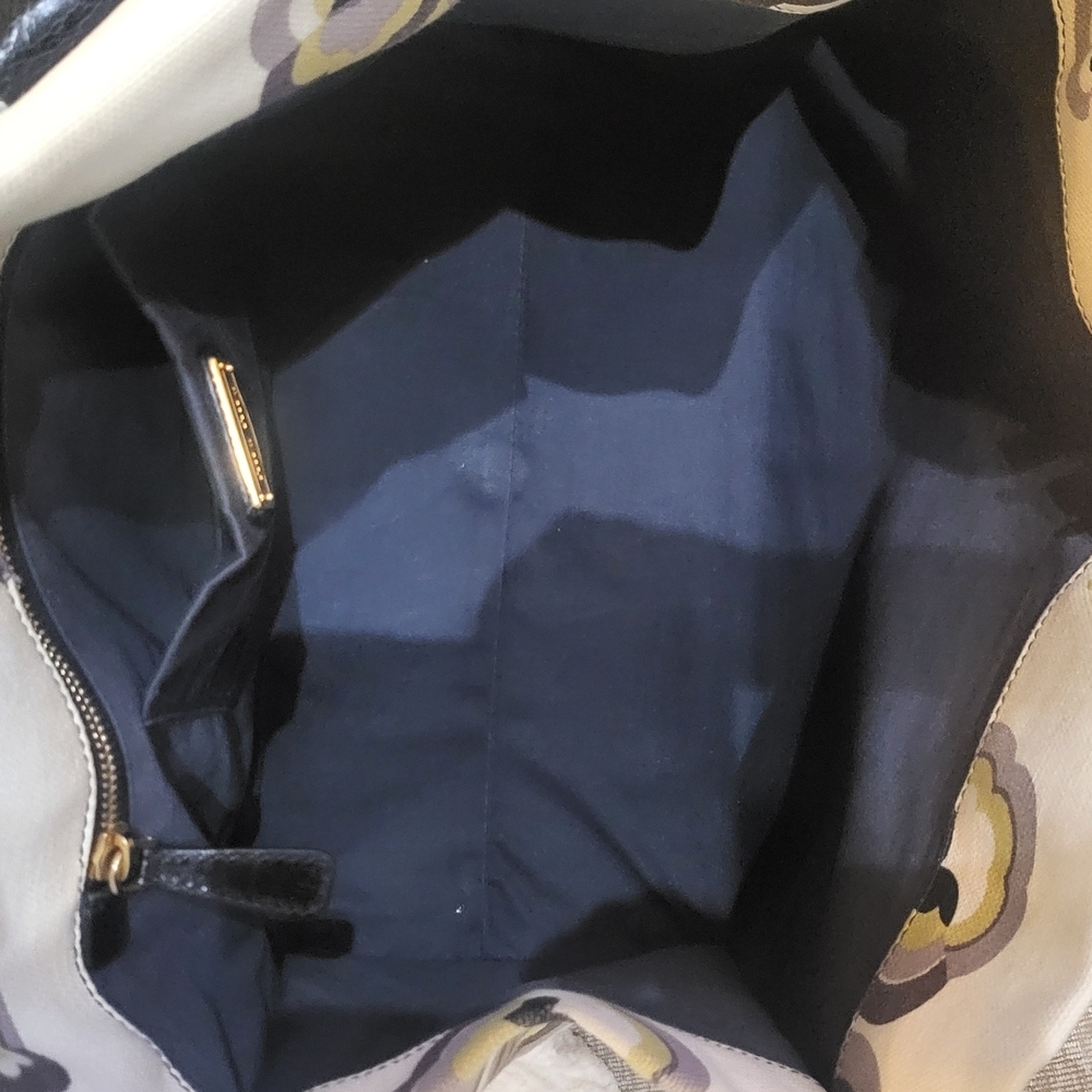 Miu Miu Floral Canvas Tote Bag - Black and Cream - Picture 7 of 9